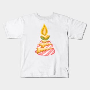 Cute Candle cake Kids T-Shirt